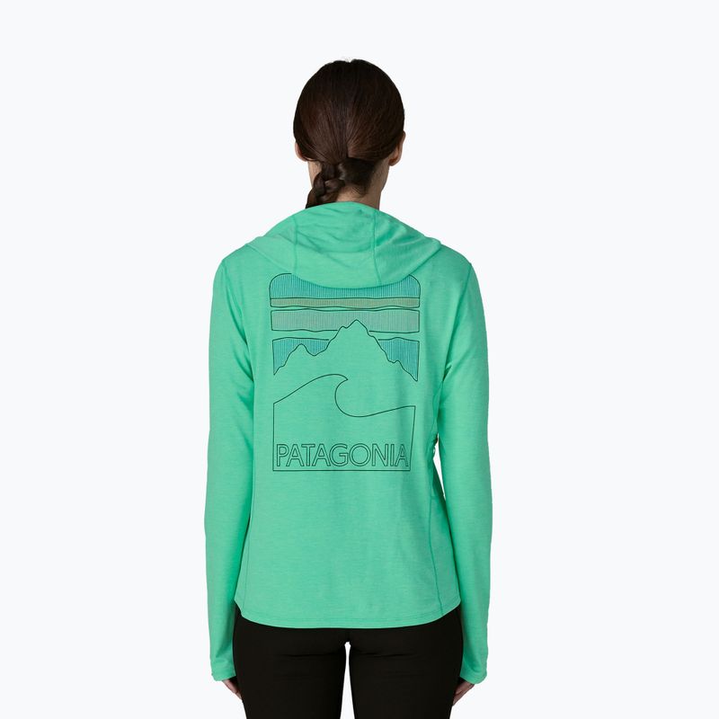 Női pulóver Patagonia Capilene Cool Sun Hoody aqua stone/early teal x-dye 2