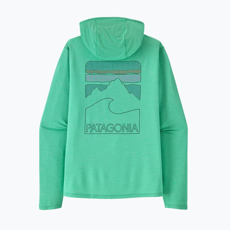 Női pulóver Patagonia Capilene Cool Sun Hoody aqua stone/early teal x-dye 3