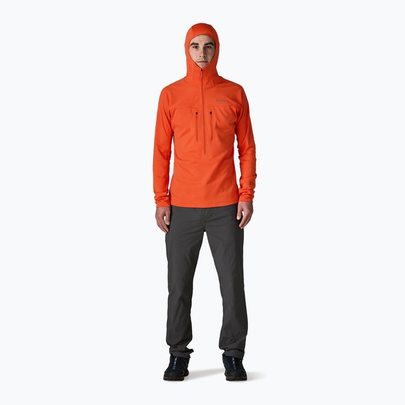 Férfi pulóver Patagonia R1 Ultralight Hoody coal orange 2