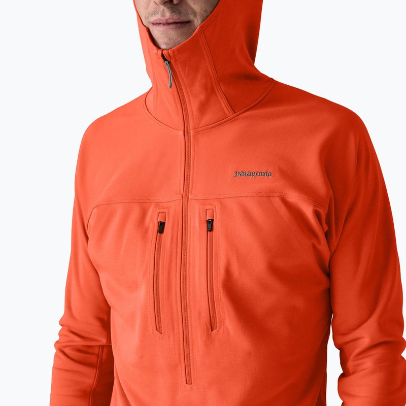 Férfi pulóver Patagonia R1 Ultralight Hoody coal orange 6