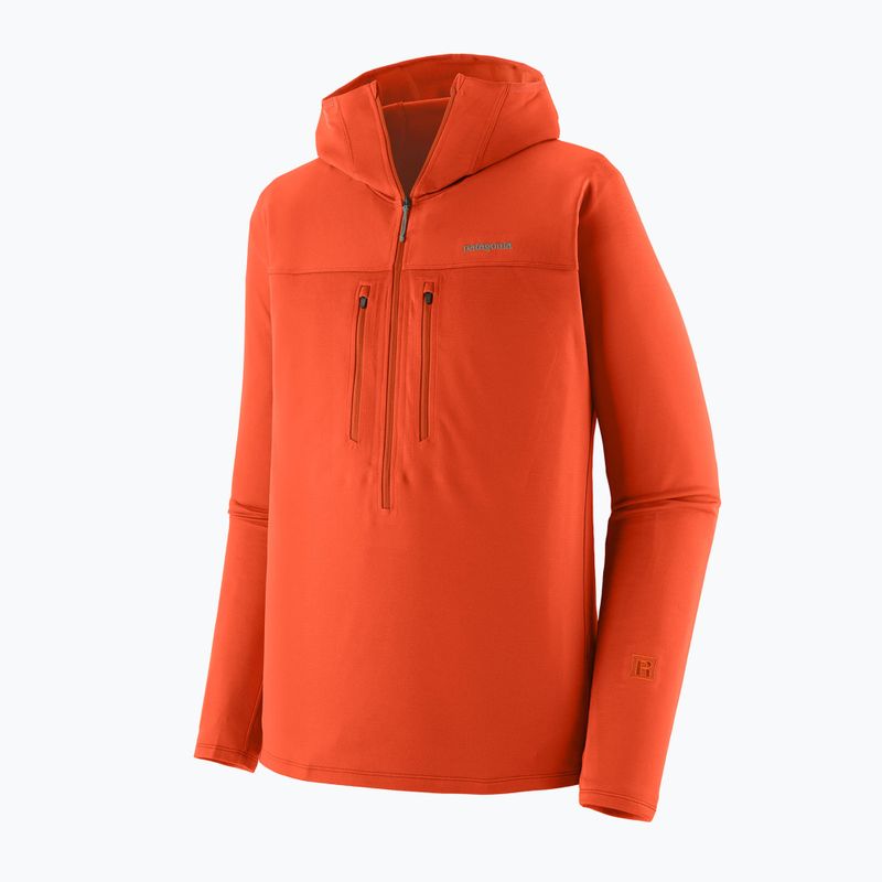 Férfi pulóver Patagonia R1 Ultralight Hoody coal orange 10