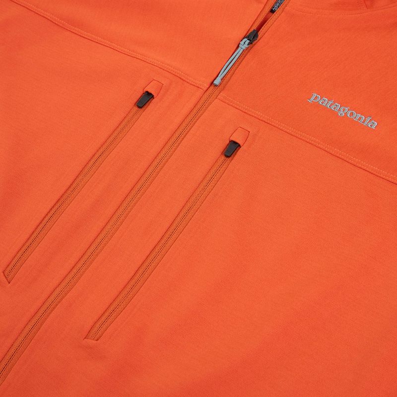 Férfi pulóver Patagonia R1 Ultralight Hoody coal orange 12