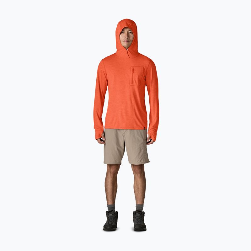 Férfi pulóver Patagonia Capilene Cool Sun Hoody coal orange/light coal orange x-dye 2