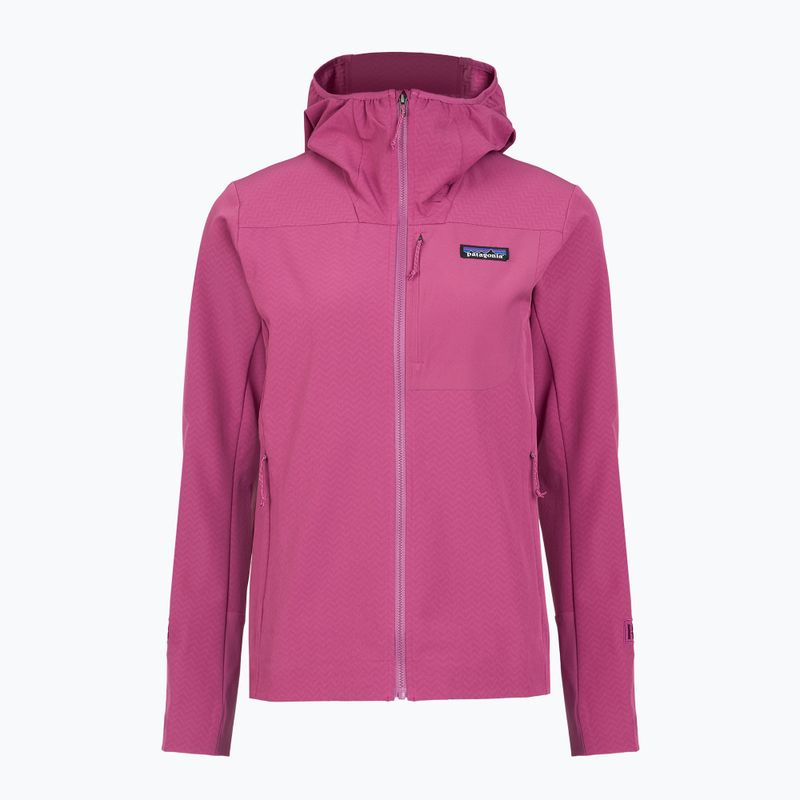 Női softshell dzseki Patagonia R1 CrossStrata Hoody faded magenta