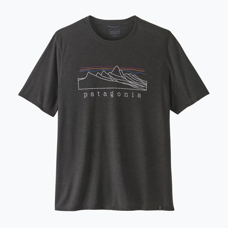 Férfi póló Patagonia Cap Cool Trail Stratapeaks ink black