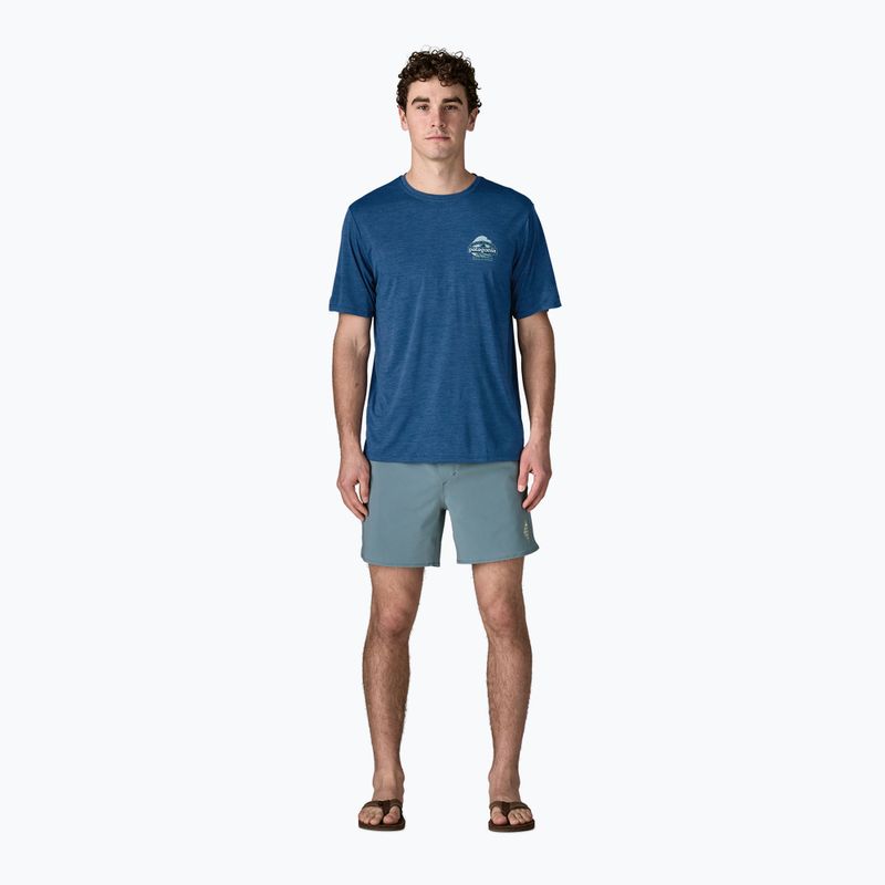 Férfi póló Patagonia Capilene Cool Daily - Great Waves clement blue/light clement blue x-dye 2