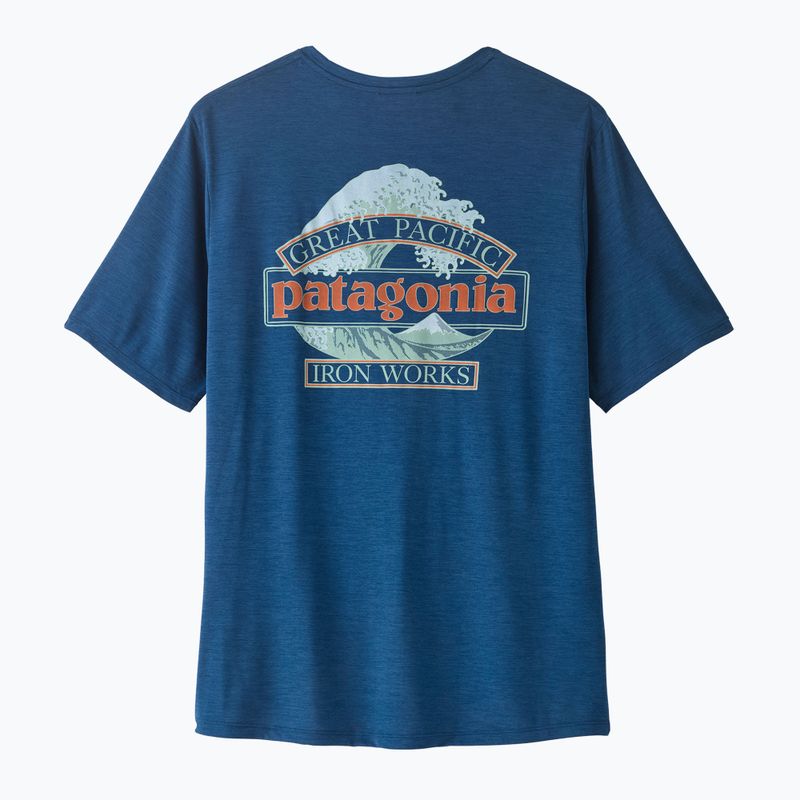 Férfi póló Patagonia Capilene Cool Daily - Great Waves clement blue/light clement blue x-dye 4
