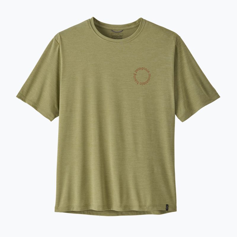 Férfi trekking póló Patagonia Cap Cool Daily Shirt - Spoke Stencil gumtree green - light gumtree green x-dye
