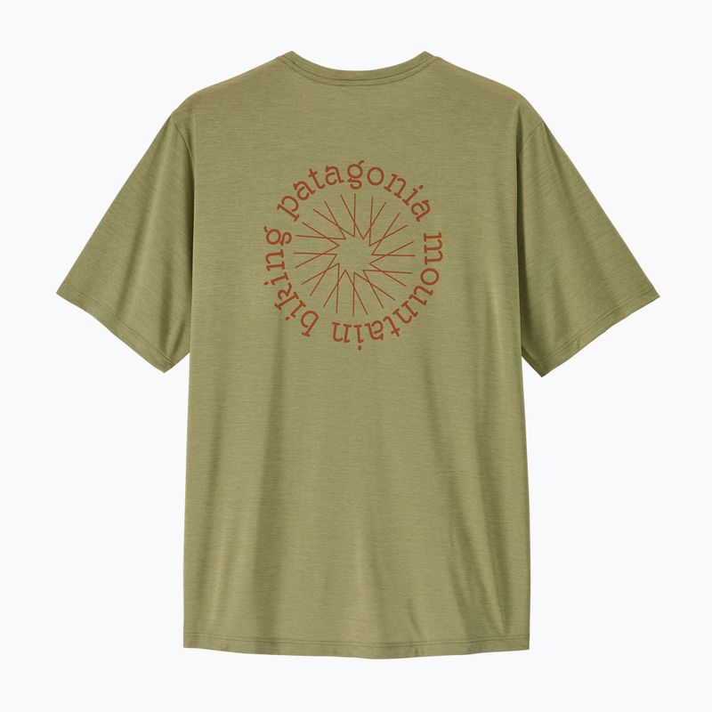 Férfi trekking póló Patagonia Cap Cool Daily Shirt - Spoke Stencil gumtree green - light gumtree green x-dye 2