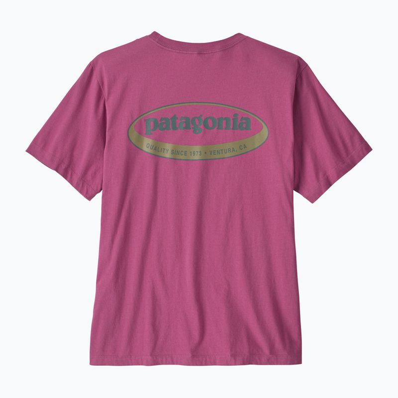 Férfi póló Patagonia '95 Oval Logo faded magenta 2