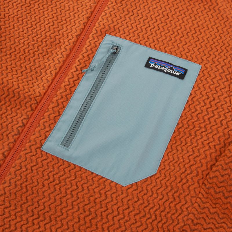 Férfi trekking pulóver Patagonia R1 Air Full Zip Hoody coal orange 3