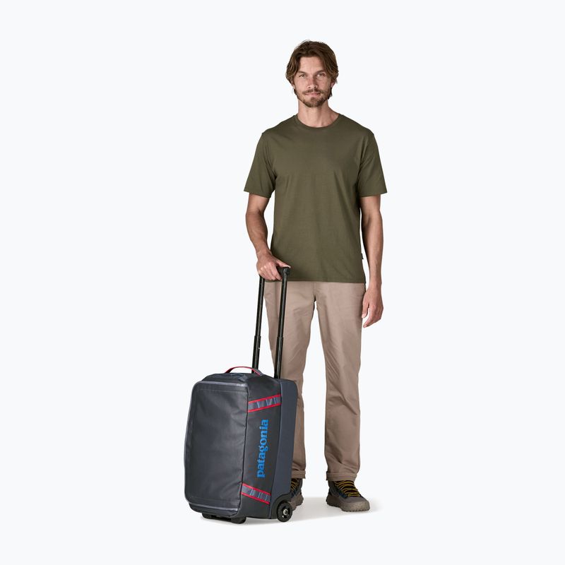 Patagonia Black Hole gurulós utazótáska 40 l smolder blue/amanita red 4
