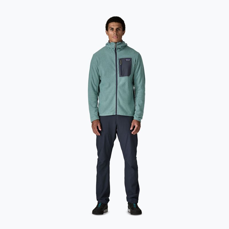 Férfi trekking pulóver Patagonia R1 Air Full Zip Hoody blue sage 2