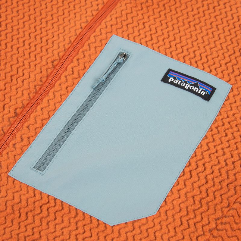 Férfi trekking pulóver Patagonia R1 Air coal orange 3