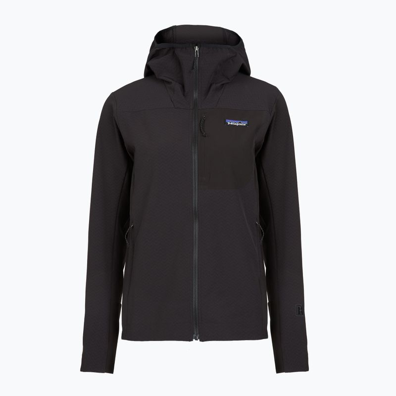 Női softshell dzseki Patagonia R1 CrossStrata Hoody black