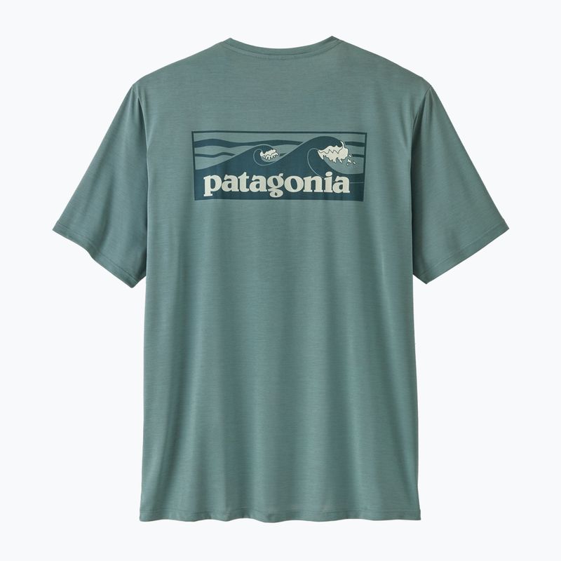 Férfi póló Patagonia Capilene Cool Daily - Boardshort Logo blue sage/light blue sage x-dye 6