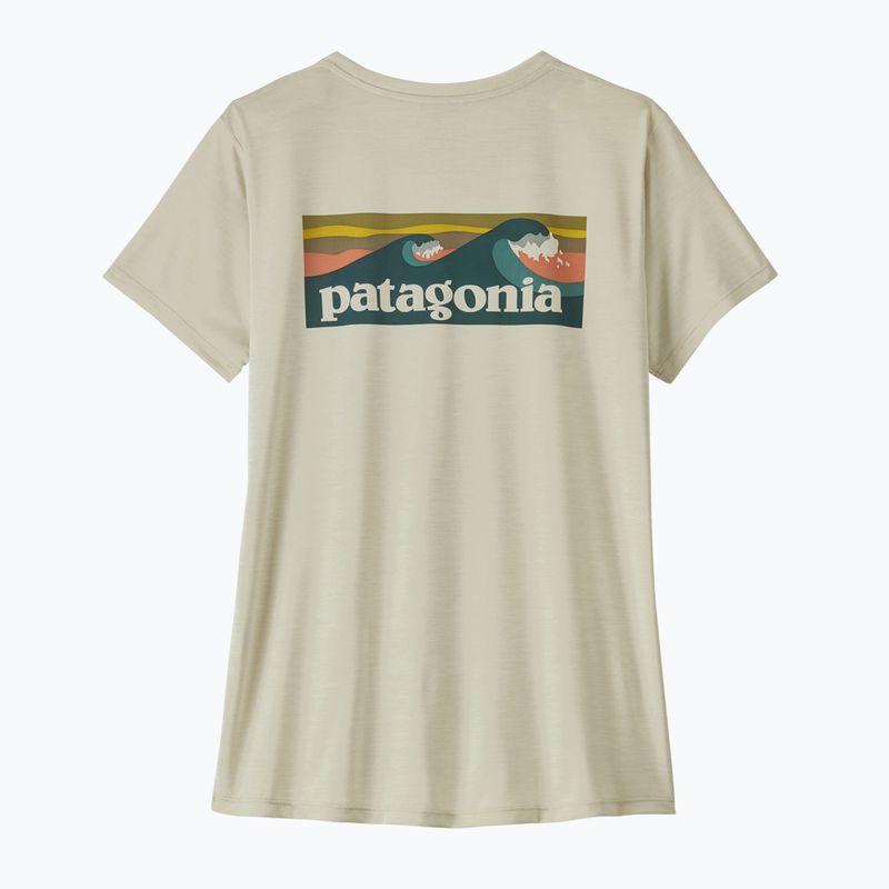 Női póló Patagonia Capilene Cool Daily Shirt - Boardshort Logo dyno white 6