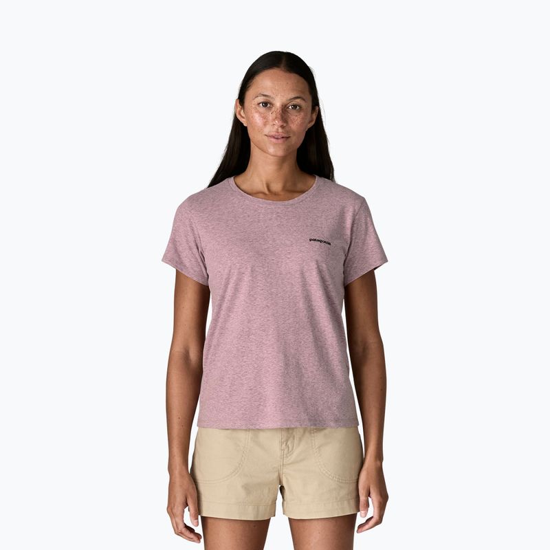 Női póló Patagonia P-6 Logo Responsibili-Tee qulet violet