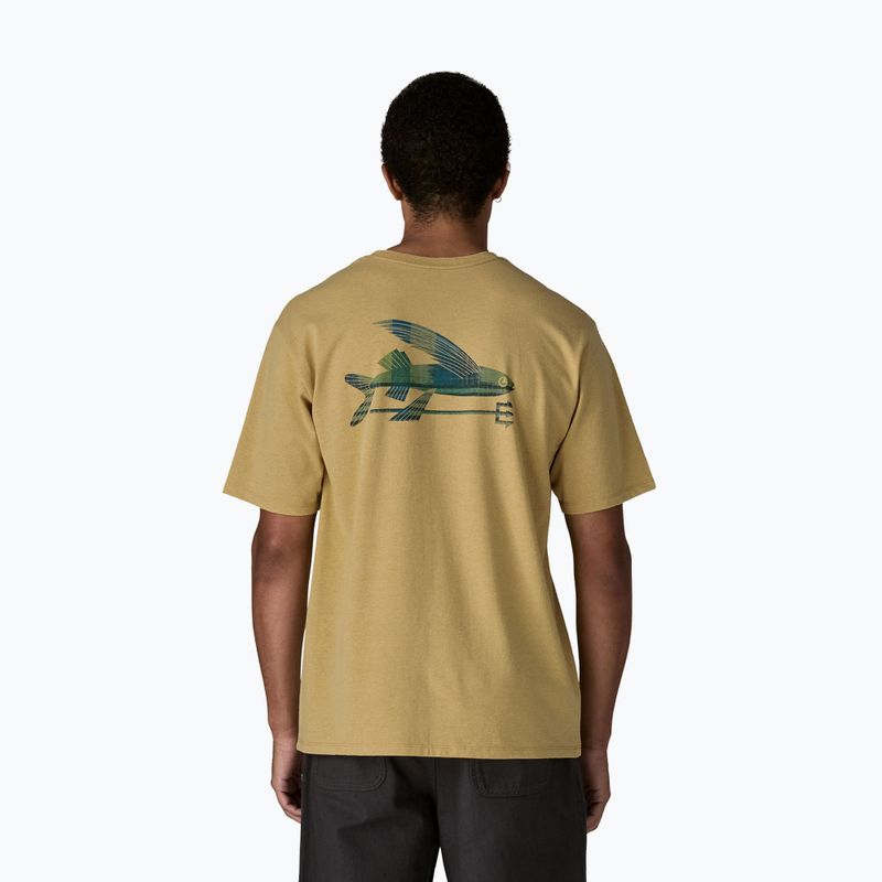 Férfi póló Patagonia Flying Fish Responsibili Tee limestone yellow/heritage fitz 3