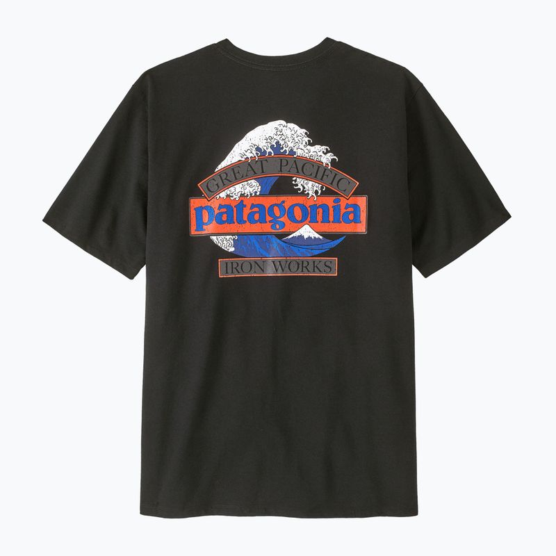 Férfi túrapóló Patagonia Great Waves Responsibili Tee black 2
