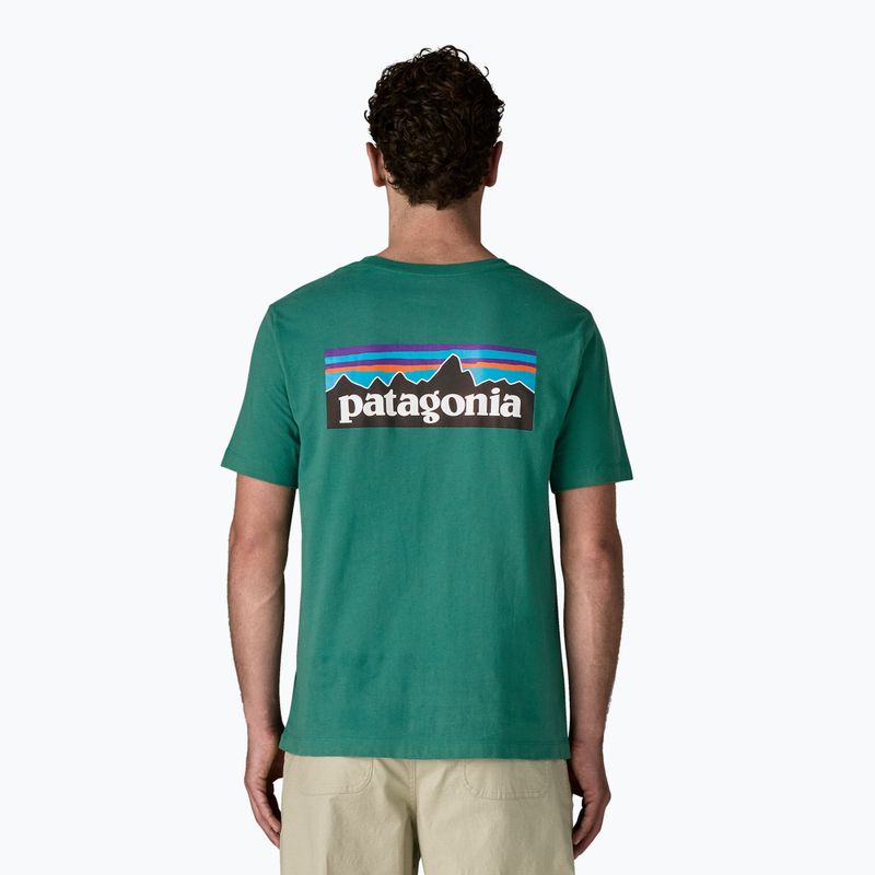 Férfi póló Patagonia P-6 Logo gem green 3