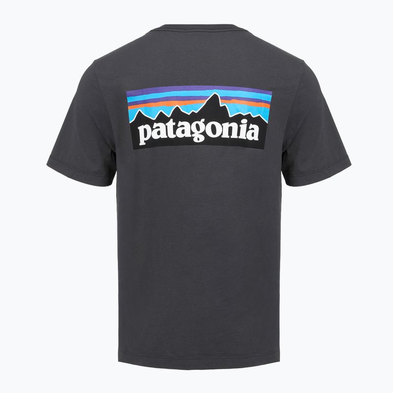 Férfi póló Patagonia P-6 Logo ink black 2