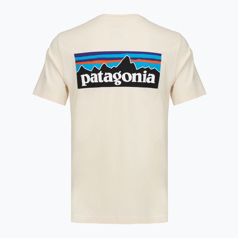 Férfi póló Patagonia P-6 Logo undyed natural 2