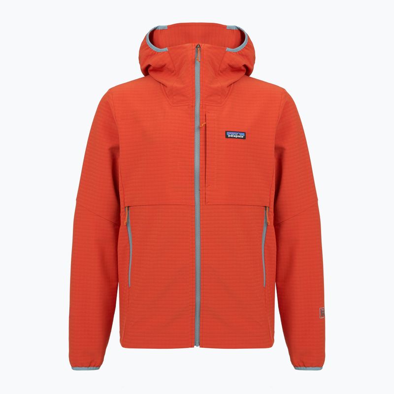 Férfi softshell dzseki Patagonia R1 TechFace Hoody hot ember