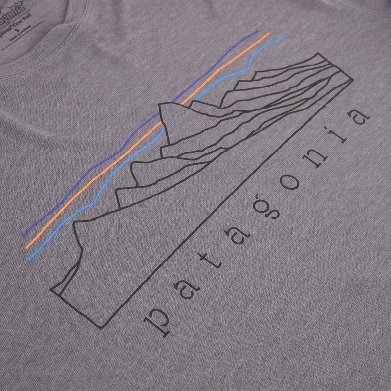 Férfi hosszú ujjú póló Patagonia Cap Cool Trail Stratapeaks may grey 3