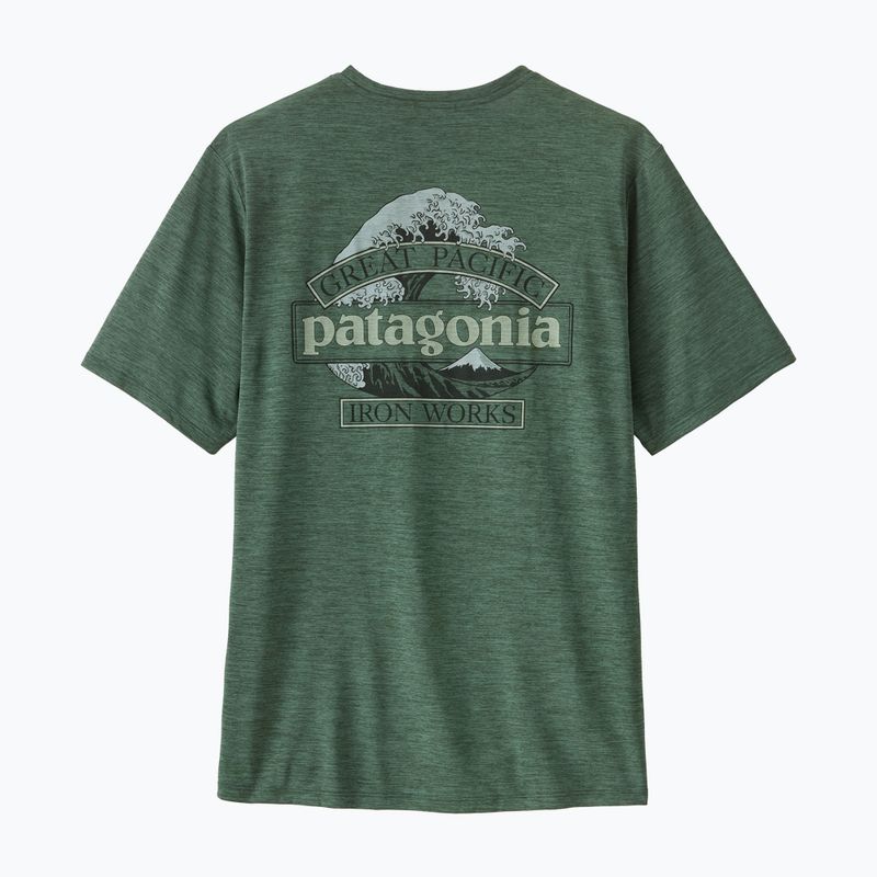 Férfi póló Patagonia Cap Cool Daily Great Waves canopy green - light canopy green x-dye 2