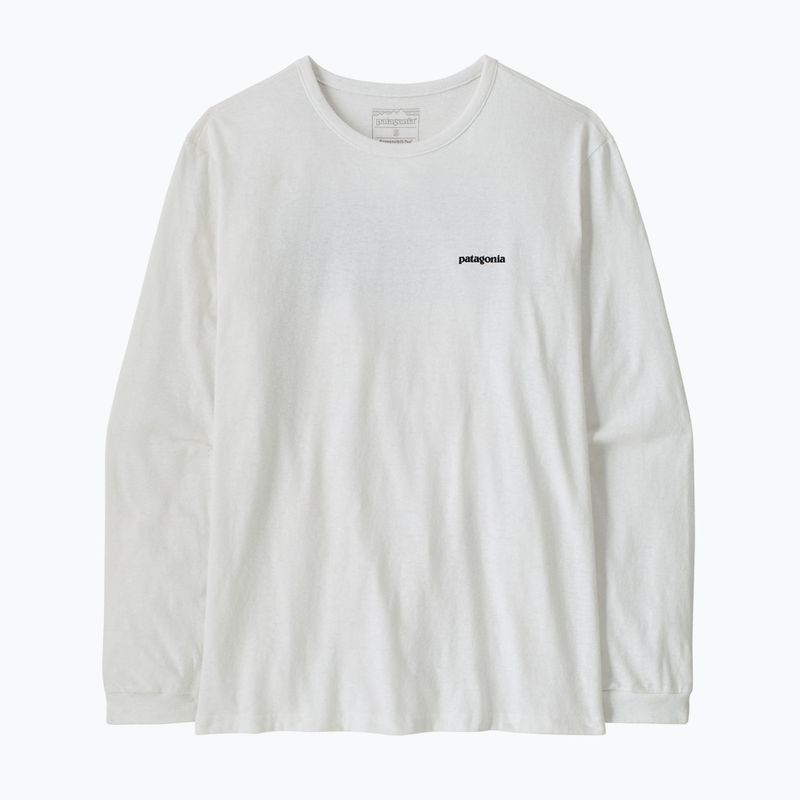 Női hosszú ujjú póló Patagonia P-6 Logo Responsibili-Tee LS fiber white