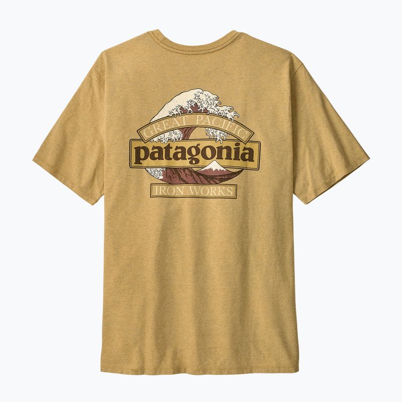 Férfi póló Patagonia Great Waves Responsibili-Tee lynx tan 2