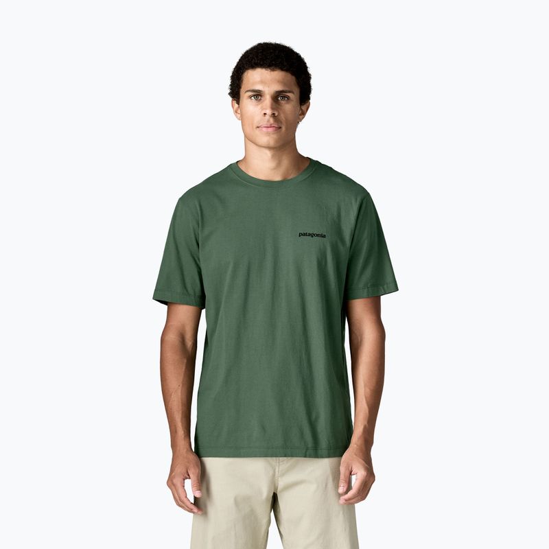 Férfi póló Patagonia P-6 Logo canopy green