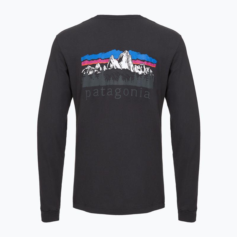 Férfi hosszú ujjú póló Patagonia Fitz Roy Foothills LS ink black 2