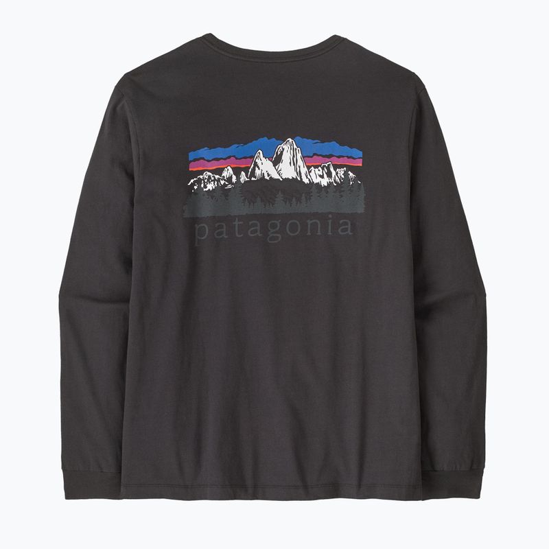 Férfi hosszú ujjú póló Patagonia Fitz Roy Foothills LS ink black 2