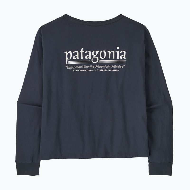 Női hosszú ujjú póló Patagonia Hut Tripper Easy Cut smolder blue 2