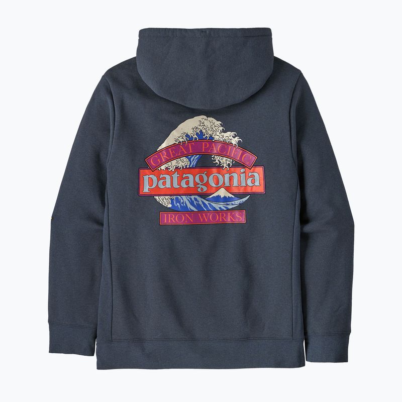 Férfi pulóver Patagonia Great Waves Uprisal Hoody Summit Blue 2
