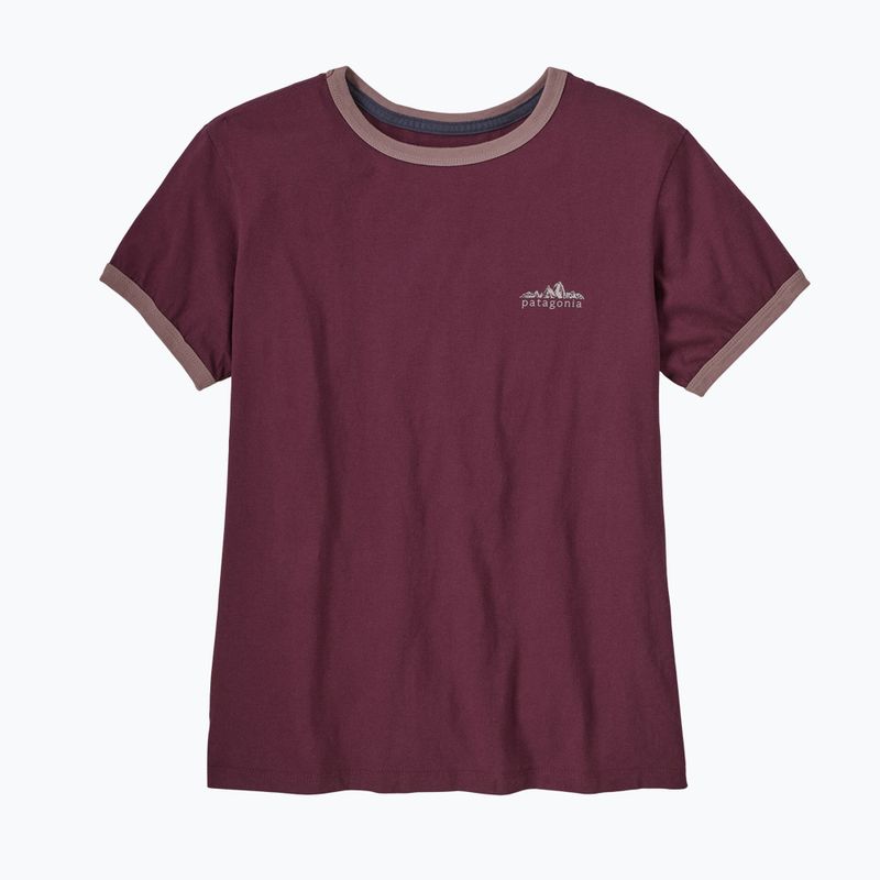 Női póló Patagonia Fitz Roy Foothills Ringer Tee berry fig