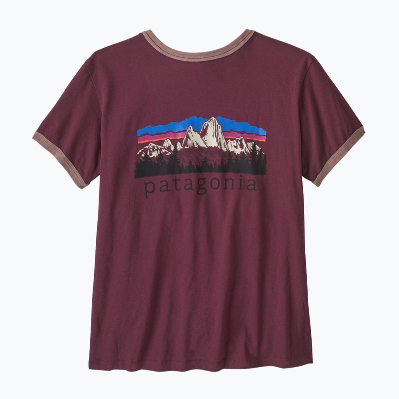 Női póló Patagonia Fitz Roy Foothills Ringer Tee berry fig 2