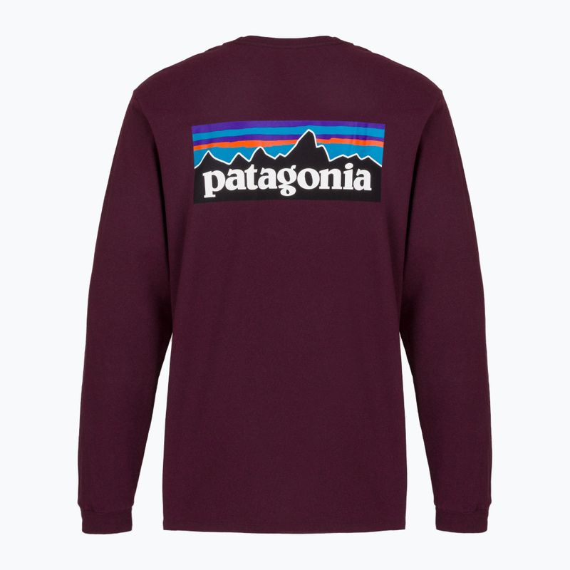 Férfi hosszú ujjú póló Patagonia P-6 Logo Responsibili berry fig 2