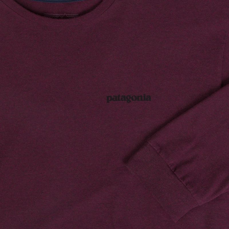 Férfi hosszú ujjú póló Patagonia P-6 Logo Responsibili berry fig 3
