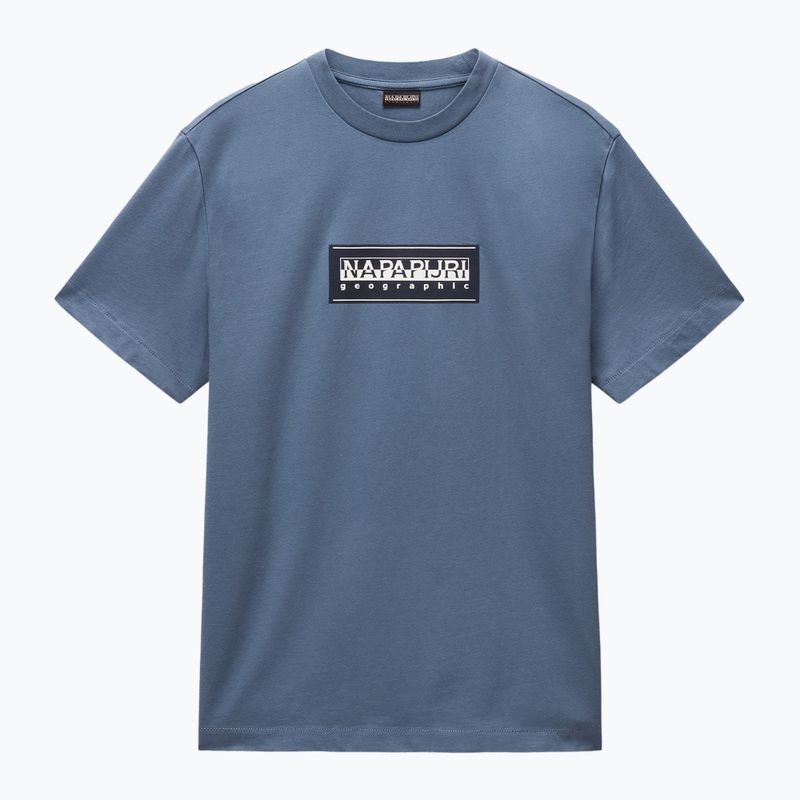 Férfi Napapijri S-Box Logo póló stormy weat G1Y 4