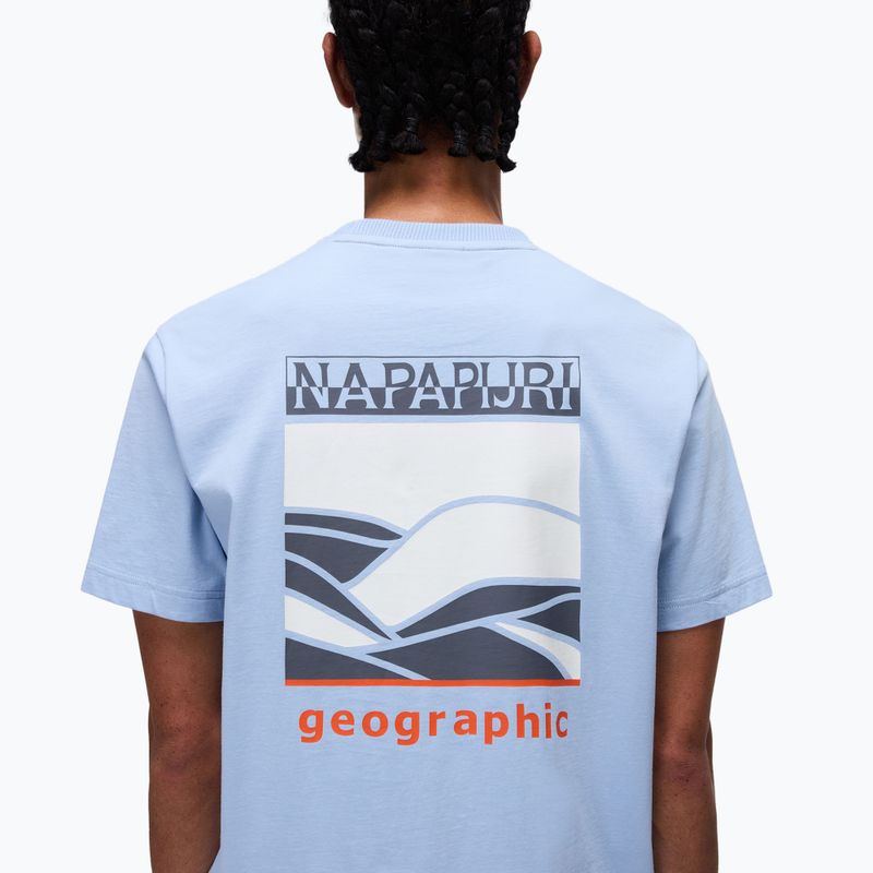 Férfi Napapijri S-Sovana puha chambray póló I83 4