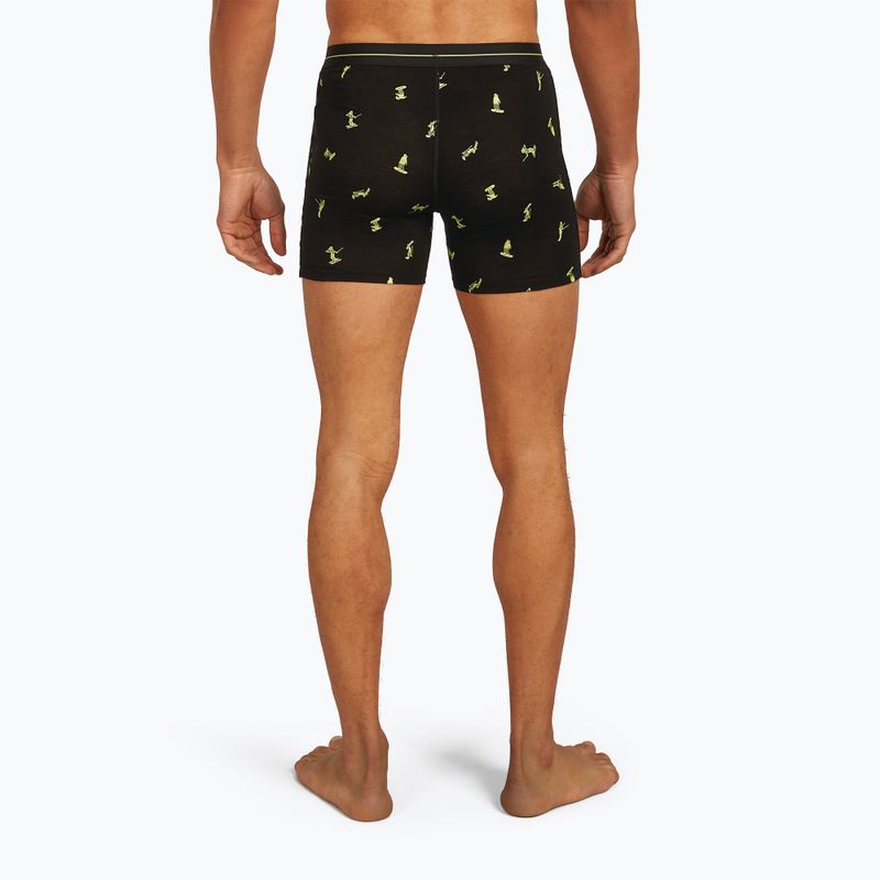 Férfi thermo boxeralsó jégtörő Anatomica Snow Day fekete/peridot/aop 4