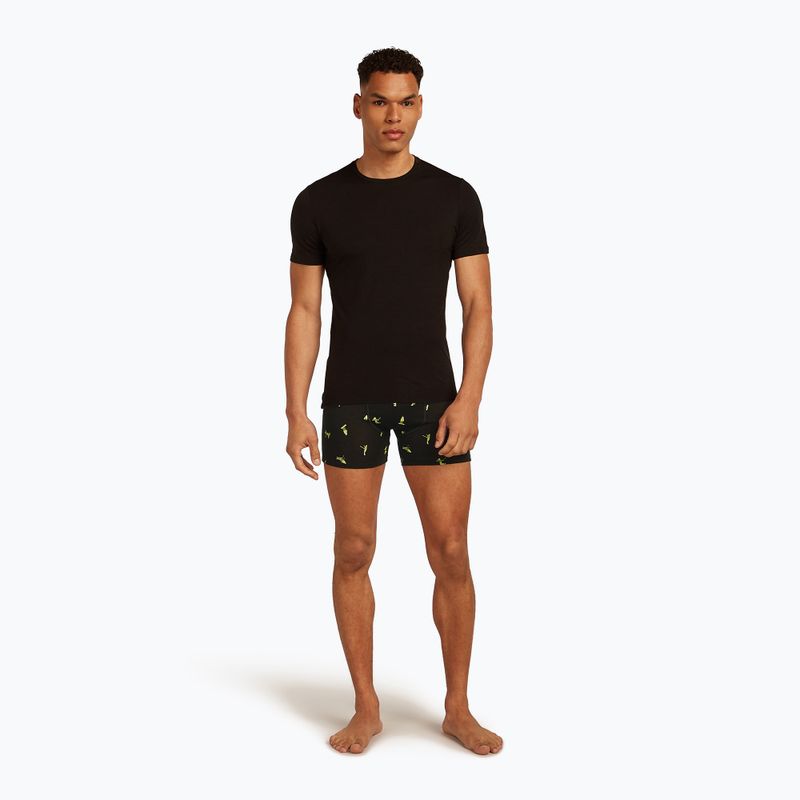 Férfi thermo boxeralsó jégtörő Anatomica Snow Day fekete/peridot/aop 6