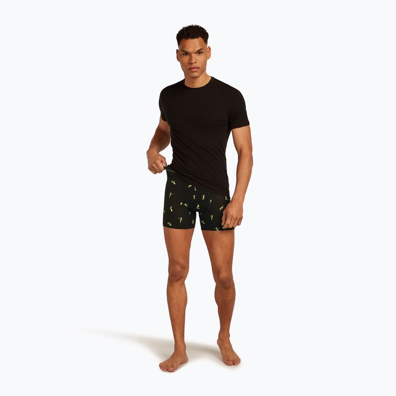 Férfi thermo boxeralsó jégtörő Anatomica Snow Day fekete/peridot/aop 7