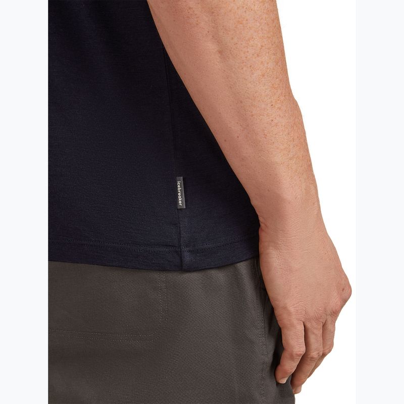 Férfi póló icebreaker Merino 150 Tech Lite Mountain Pulse midnight navy 5