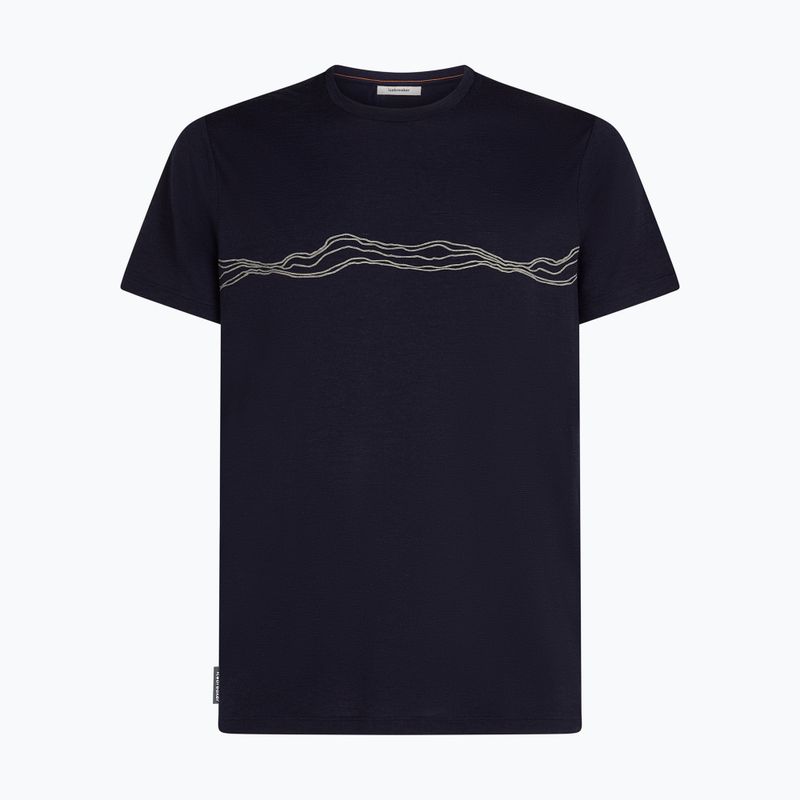 Férfi póló icebreaker Merino 150 Tech Lite Mountain Pulse midnight navy 6