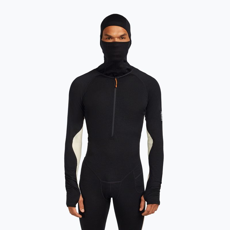 Férfi termikus overál icebreaker Merino 200 Oasis+ fekete/natúr/cb 2