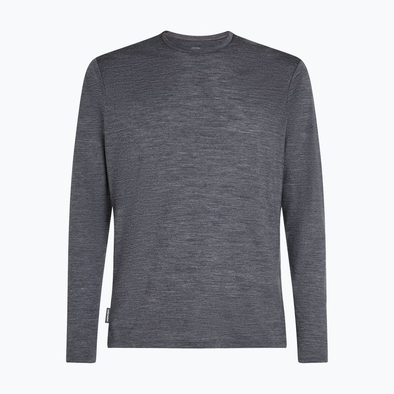 Férfi hosszú ujjú túrapóló icebreaker Merino 125 Cool-Lite Sphere III Tee éjféli tengerészkék melírozott 6